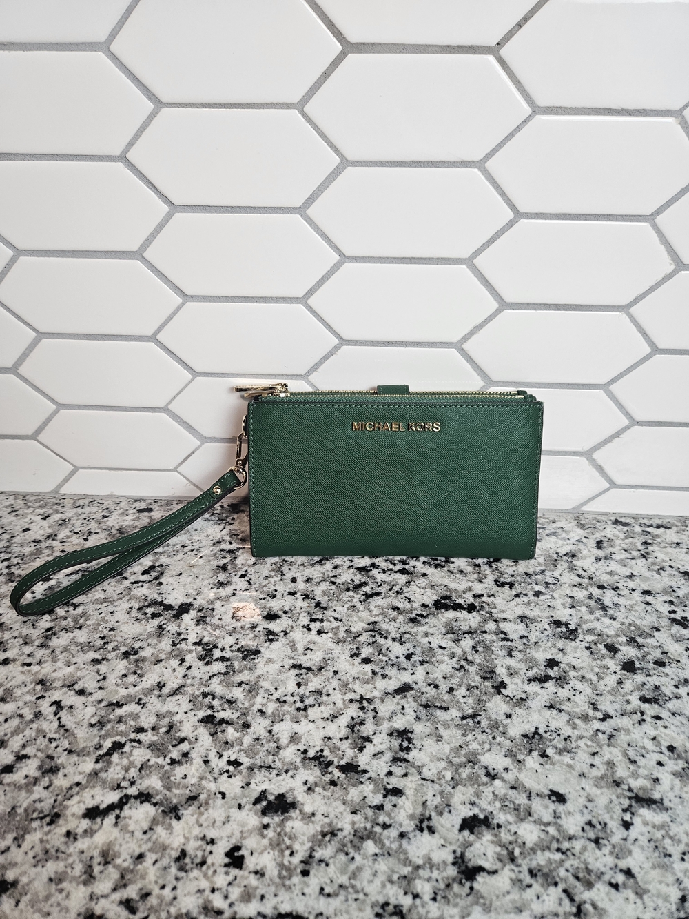 Michael Kors Green Wristlet Wallet